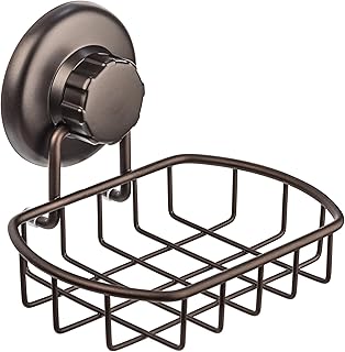 HASKO Suction Cup Soap Dish for Shower Wall, Rustproof Stainless Steel Shower Soap Holder Suction, Bathtub Bathroom Bar Soap Holder, Bronze