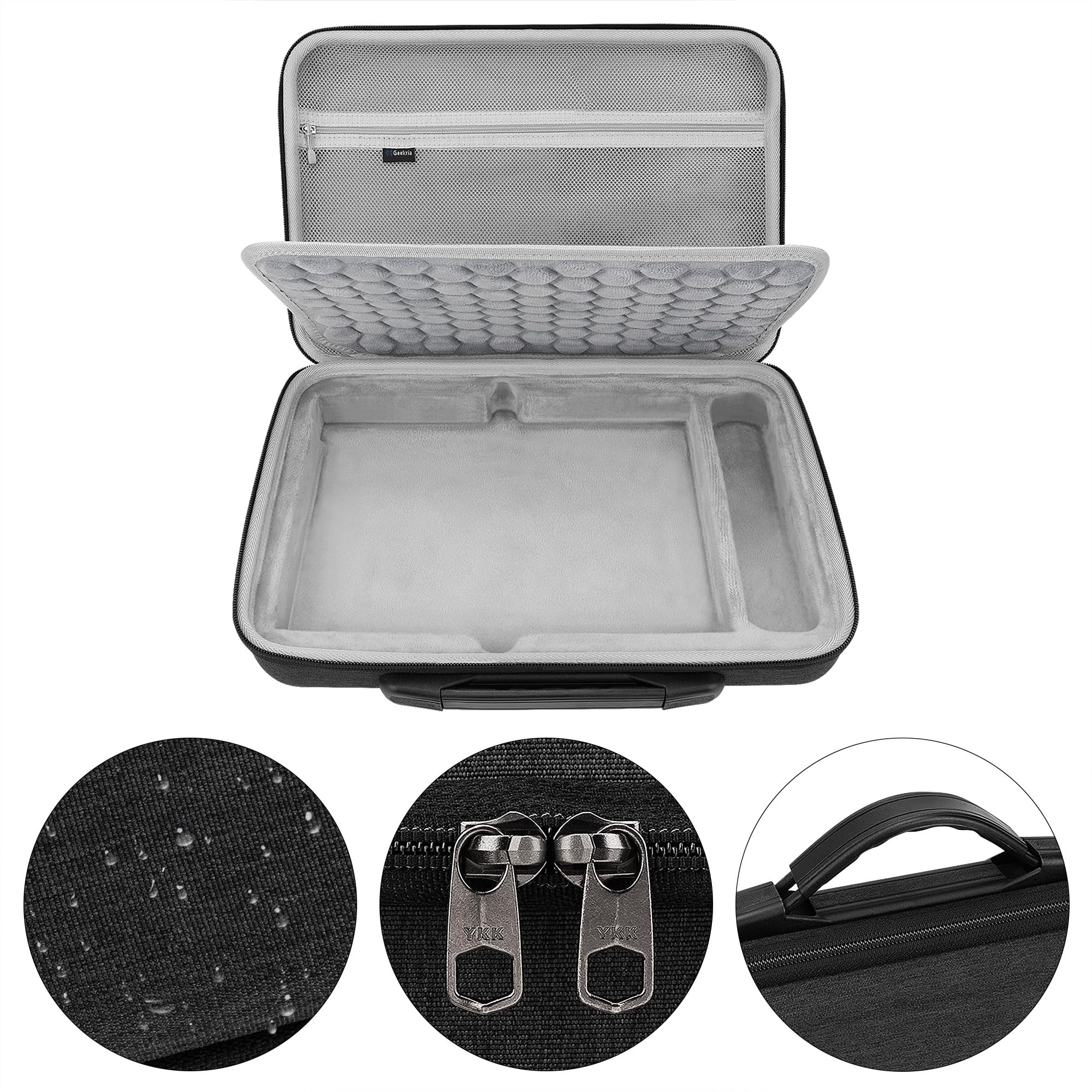 Geekria Hard Shell Travel Carrying Case, Drum Machine Bag Compatible with Teenage Engineering EP-133 K.O. II, EP-1320 Medieval Sampler (Dark Gray)