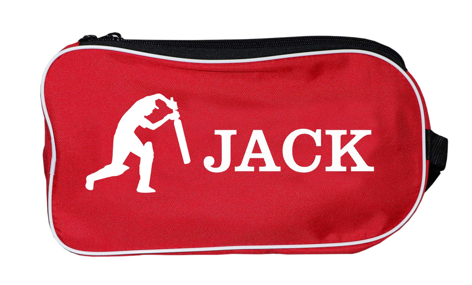 PROSTYLE SPORTS Personalised Football Boot Bag, Shoes bag (Red) (Cricket Player)