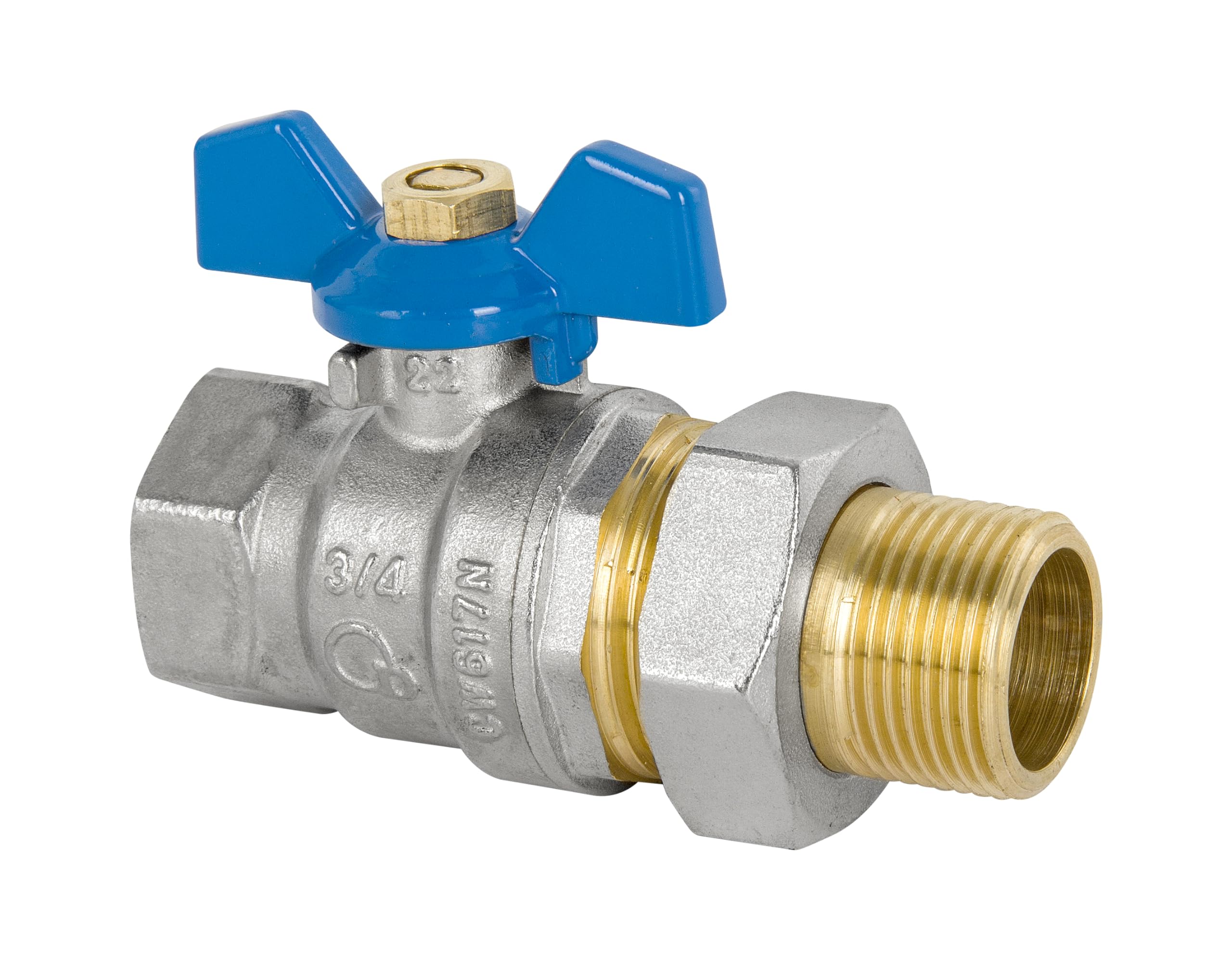 Valvola A Sfera 1 Pollice In Ottone - Filettatura Interna/Esterna, Maniglia A Farfalla Rossa, Per Acqua E Gas - Foto 8