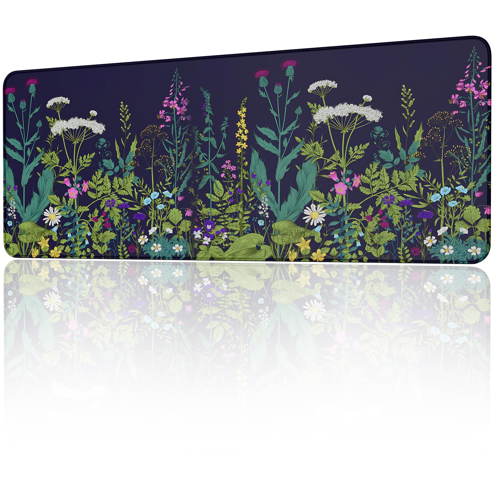 EFISH Japanese Mouse Pad (800 * 300 * 3 MM) Extended Large Mouse Mat Desk Pad, Stitched Edges Mousepad,Non-Slip Rubber Base,XL Gaming Mouse Pad for Office & Home