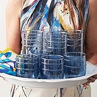 Vista 2 de Juliska Isabella - Vaso de acrílico pequeño, color azul