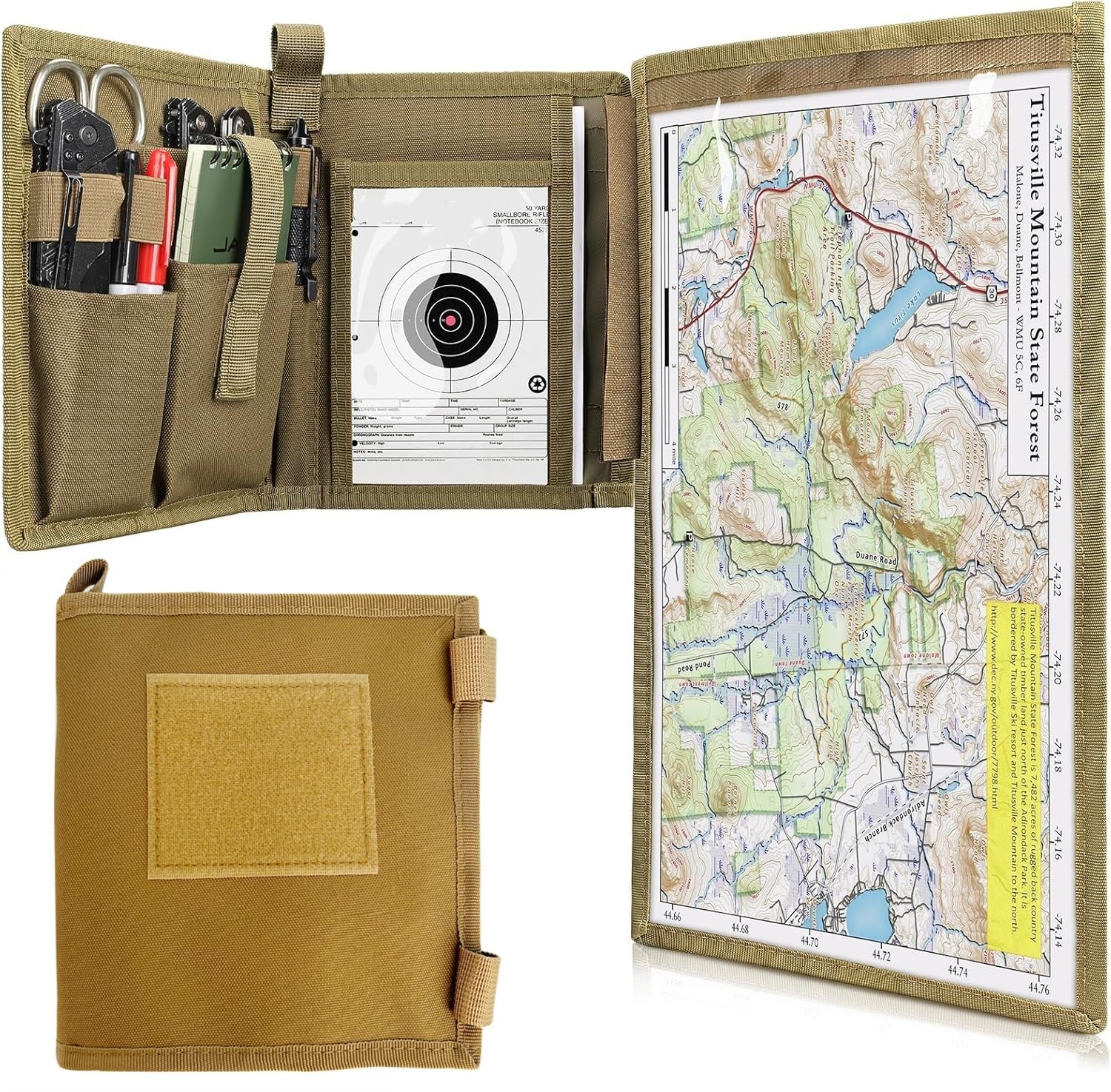 Peminkoo Borsa portaoggetti Tattica per mappe, Pieghevole, per Articoli Vari, Tasca portautensili, Accessori per Escursionismo, Campeggio e Caccia all'aperto