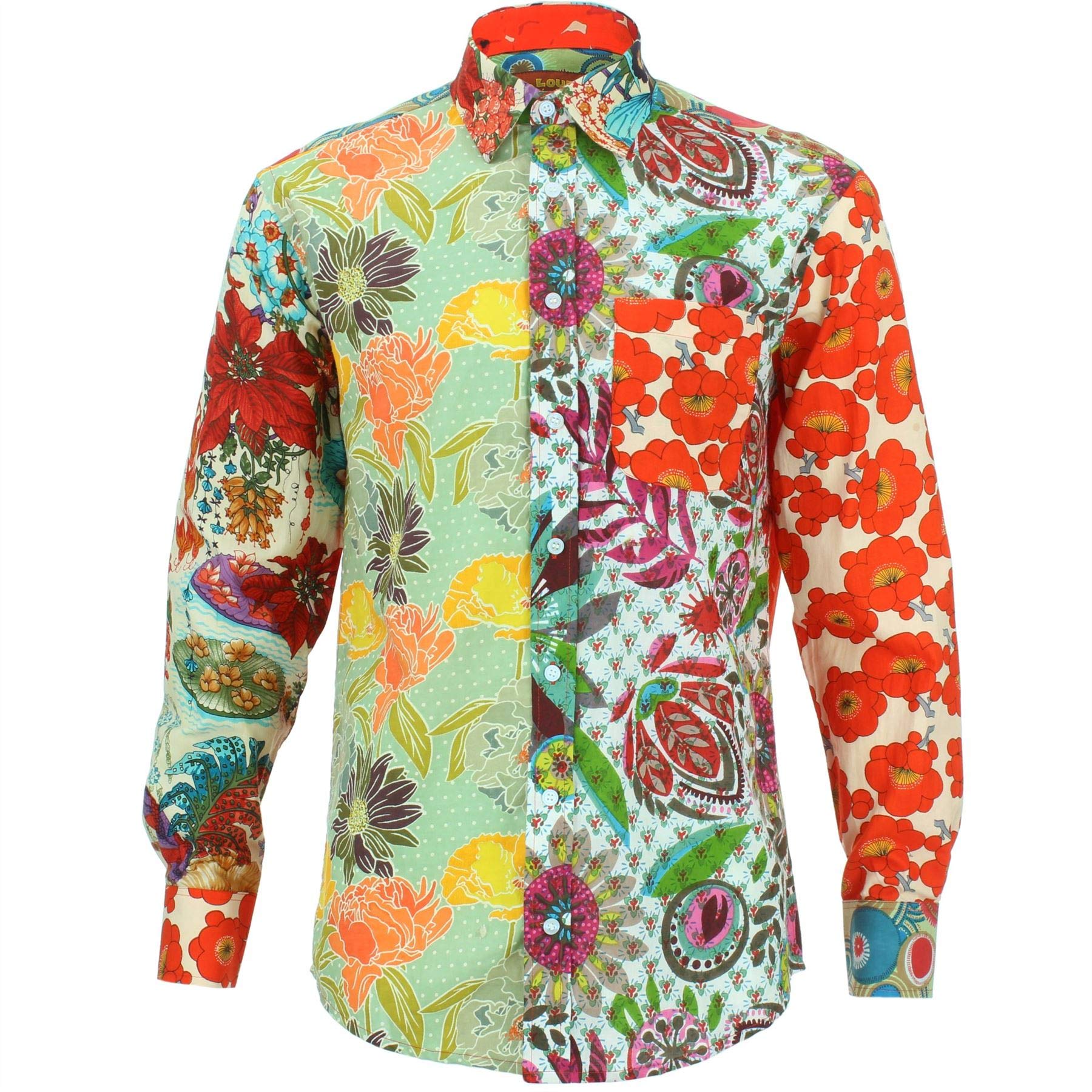 Chemise manches longues Loud Originals style patchwork décontracté