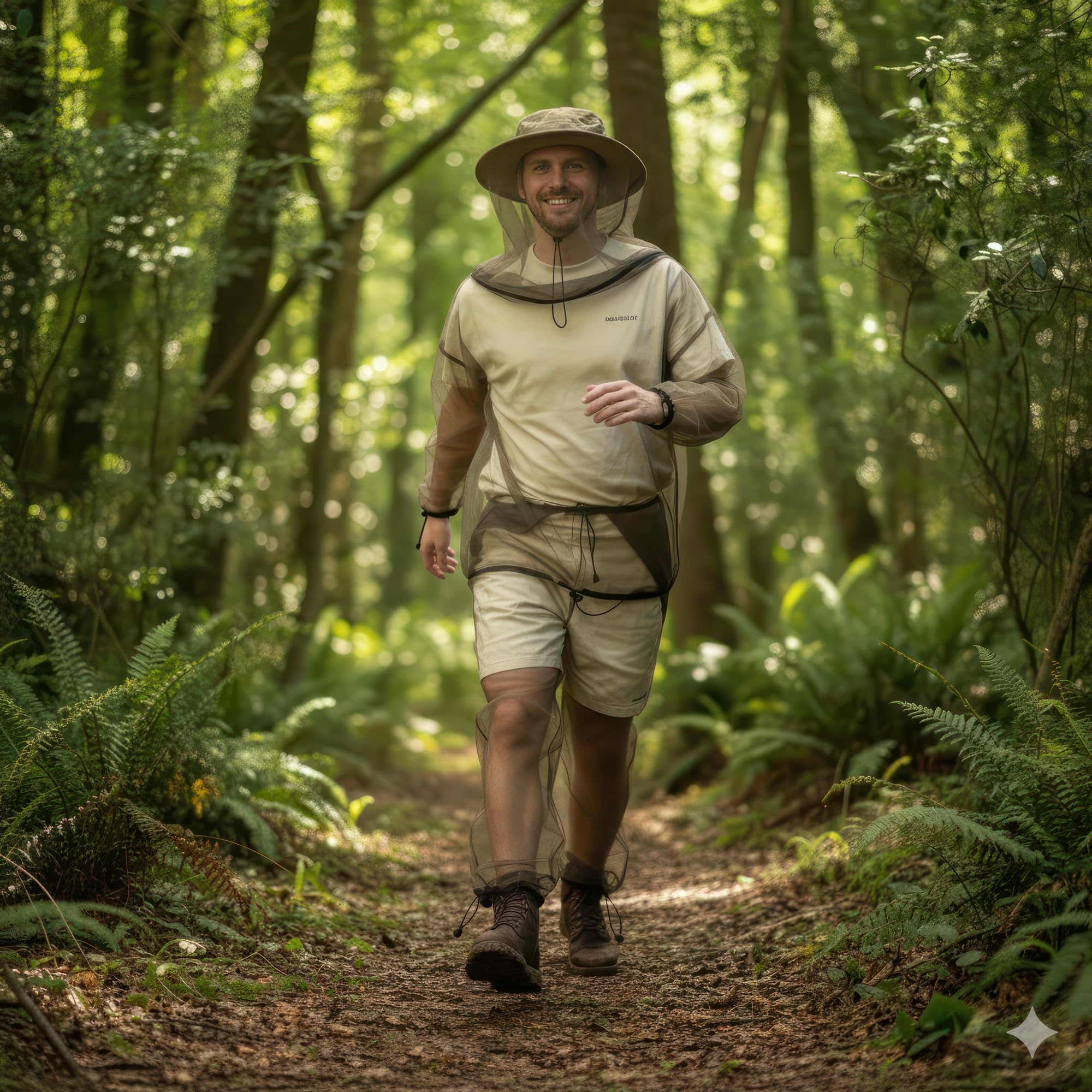 Universal Backpackers Traje Mosquitero para Protección contra Insectos - Chaqueta & Pantalones de Malla para Hombres y Mujeres - Ropa Resistente para Exteriores