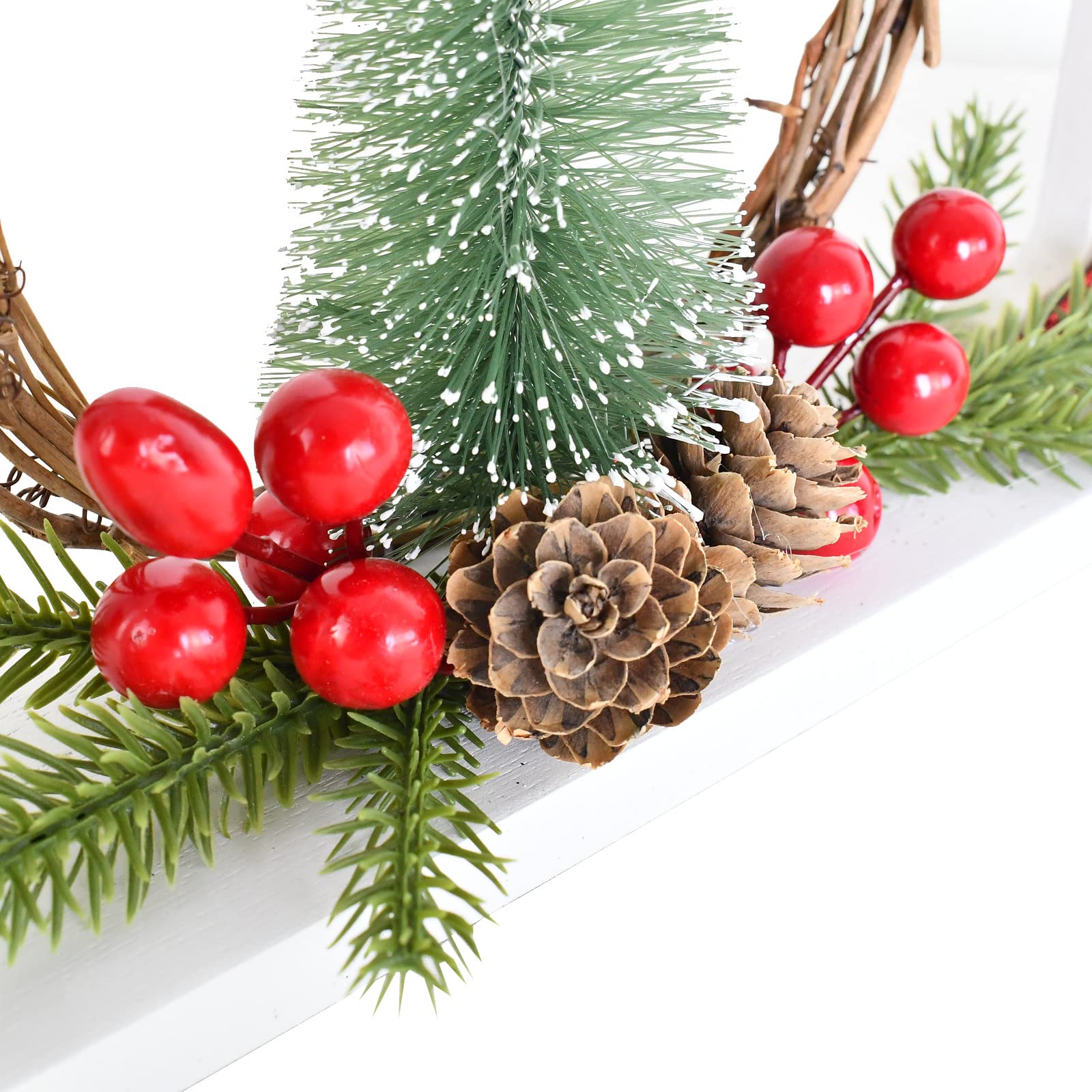 Letrero de madera de Navidad para decoración del hogar, decoración decorativa de madera con palabras de alegría, decoración rústica independiente del hogar, 40 x 19 cm, letrero de letras de bloque de