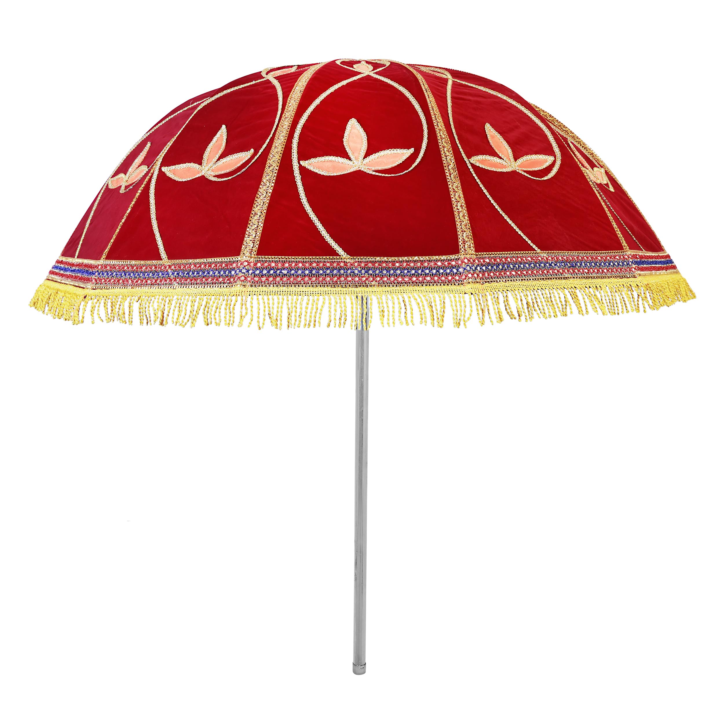 Wedding Velvet Umbrella, Gods Festival, Gods Palkhi Rath Yatra, Temple And Special Wedding Umbrella Use It, Folding System [Size - Free And Hight 6 Feet]-image-30