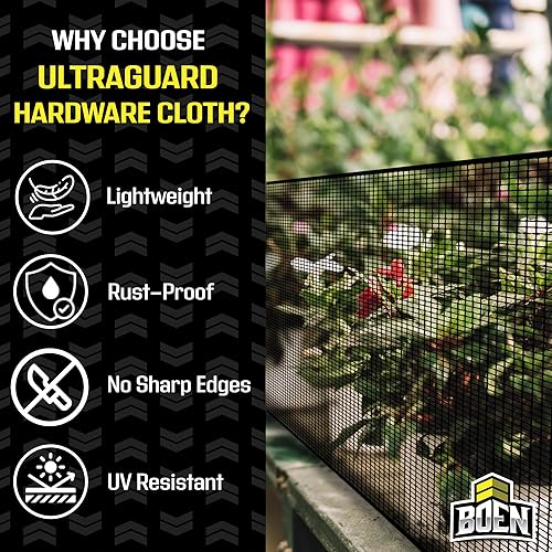 Miniatura 2 de BOEN Red de malla de plástico, barrera de protección de árbol de conejos, ciervos y roedores, protección de cubierta, red de seguridad de balcón