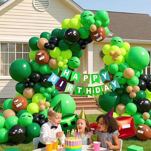 Miniatura 9 de Grcypa Kit de arco de guirnalda de globos de tortuga verde, globos de látex verde jungla con globo de Mylar de papel de aluminio de pizza para
