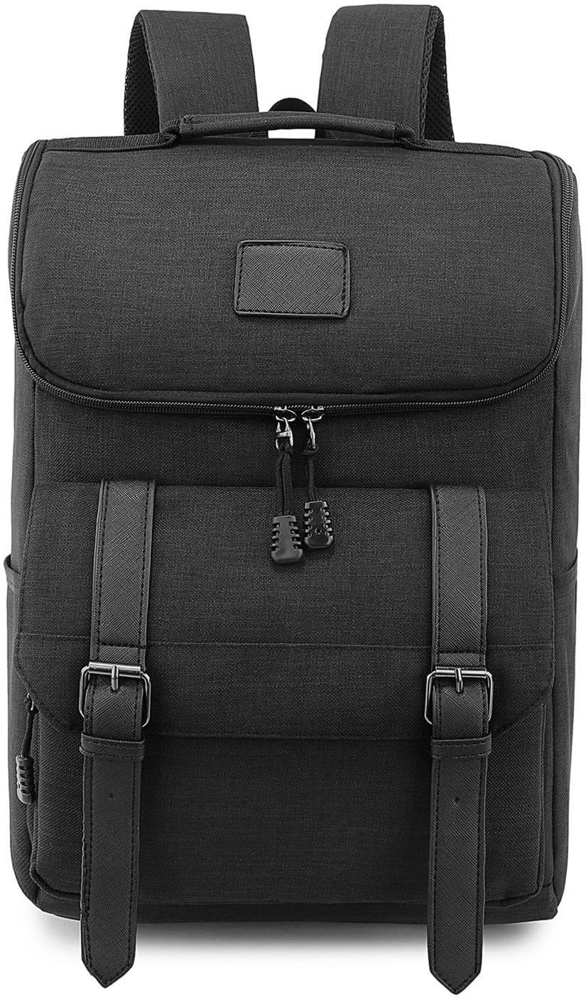 Weekend Shopper Lightweight Canvas Backpack Black Laptop