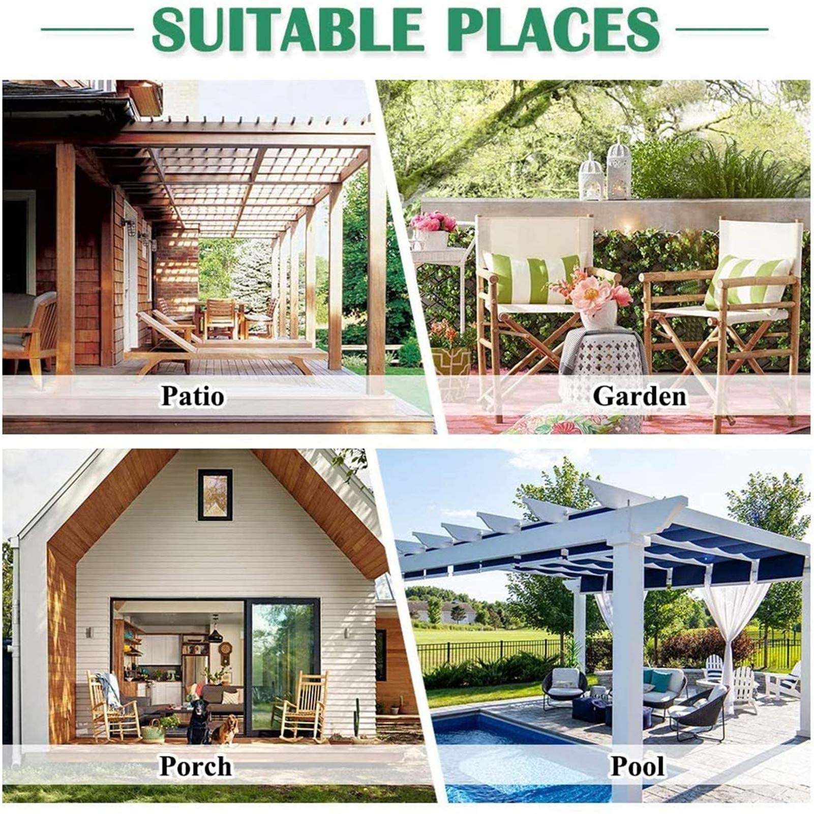 Wasserdicht Outdoor Vorhänge Mit Anti-Rost Ösen, Verdunkelungsvorhang Wetterfest Für Terrasse Garten Veranda Pergola Und Strand-Haus Sonnenschut (W134*H210cm-2 Piece,Grau)