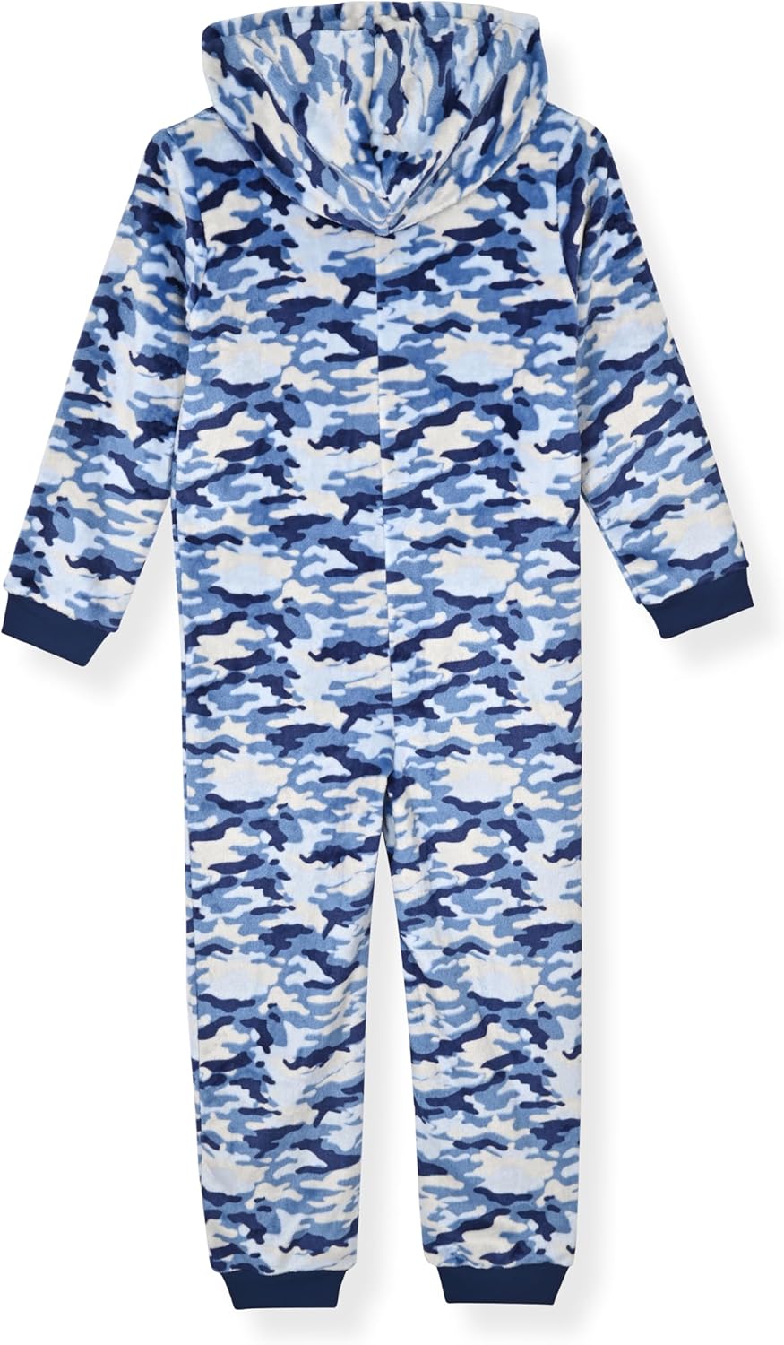 Sleep On It Boys Fleece Onesie Pajamas with Hood Zip-Up One Piece Blanket Sleeper for Kids Pajamas with Prints Sizes 4-14 - Image 3