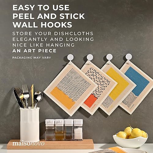 Miniatura 7 de MaisoNovo Paños de cocina suecos, toallas de papel reutilizables, paños de cocina suecos para cocina, paquete de 4, toallas de papel reutilizables,