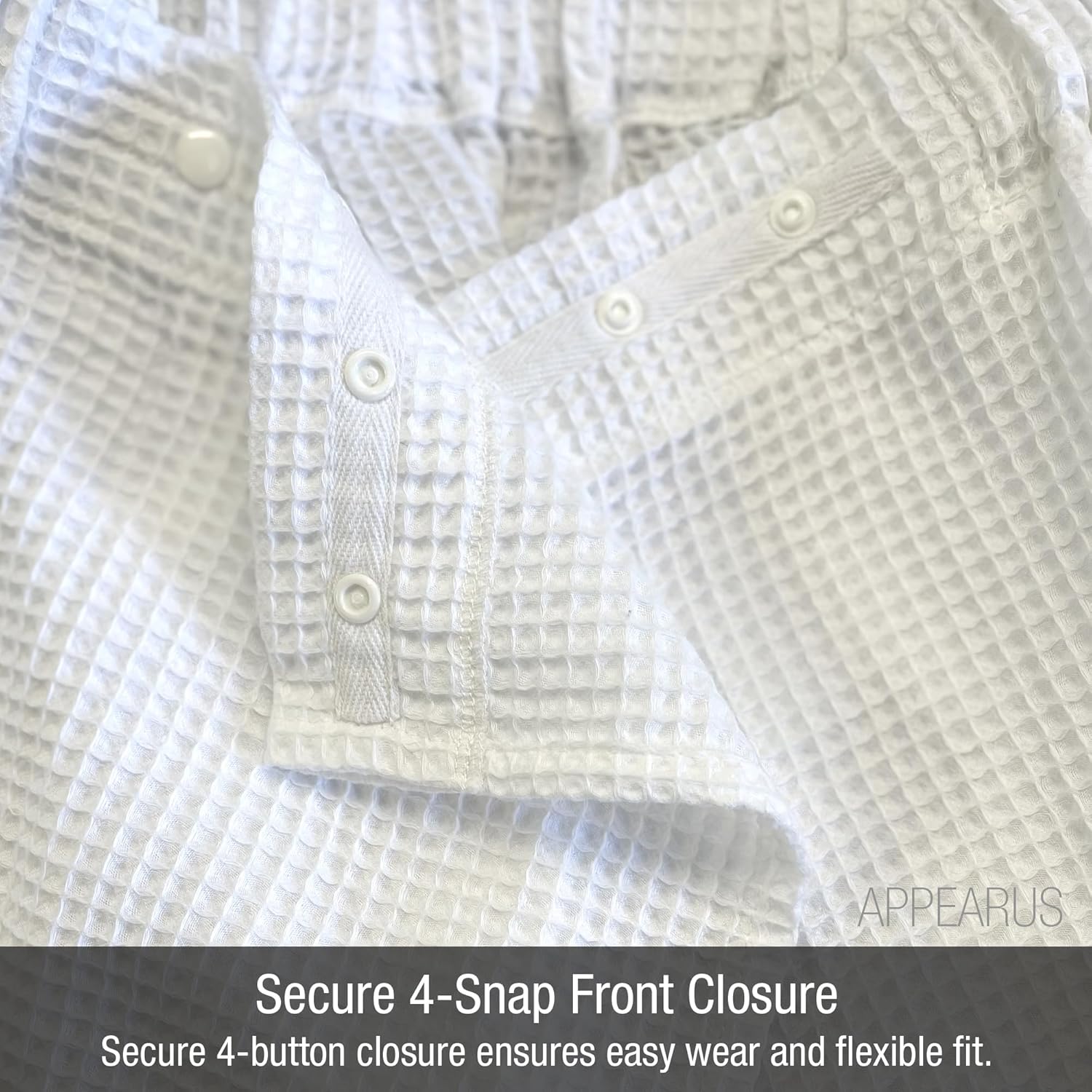 APPEARUS Women's Waffle Spa Bath Wrap - One Size (Fits S–L) - Lightweight, Quick-Dry Adjustable Towel Wrap with Snaps for Spa, Gym, Shower, and Travel - Image 5