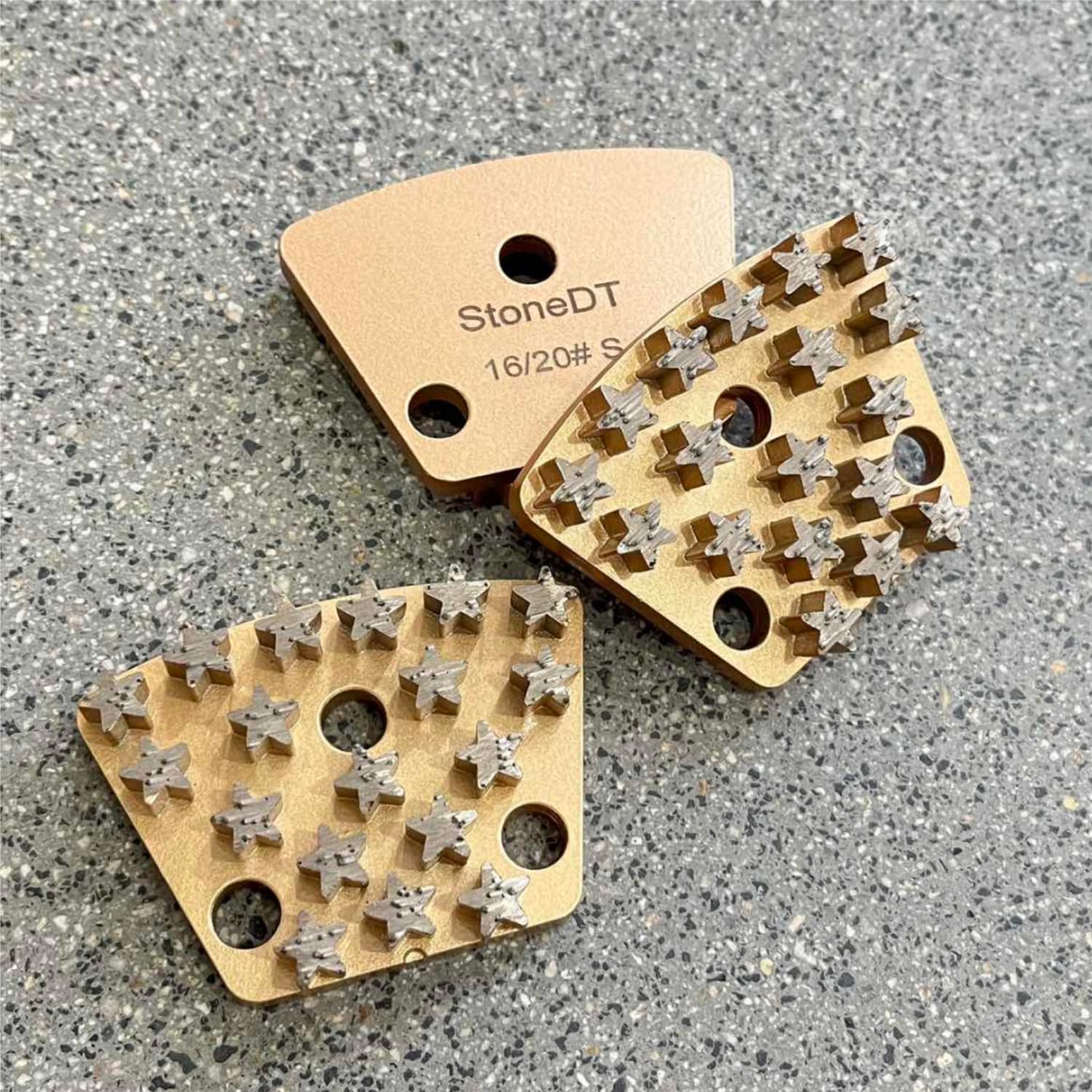 Trapezoid Diamond Grinding Disc for Medium Floor Preparation, 9PCS Concrete Grinding Disc Fit with ASL/Warrior Grinder, 30/40 Grit Metal Bond, Multi-Star Segments
