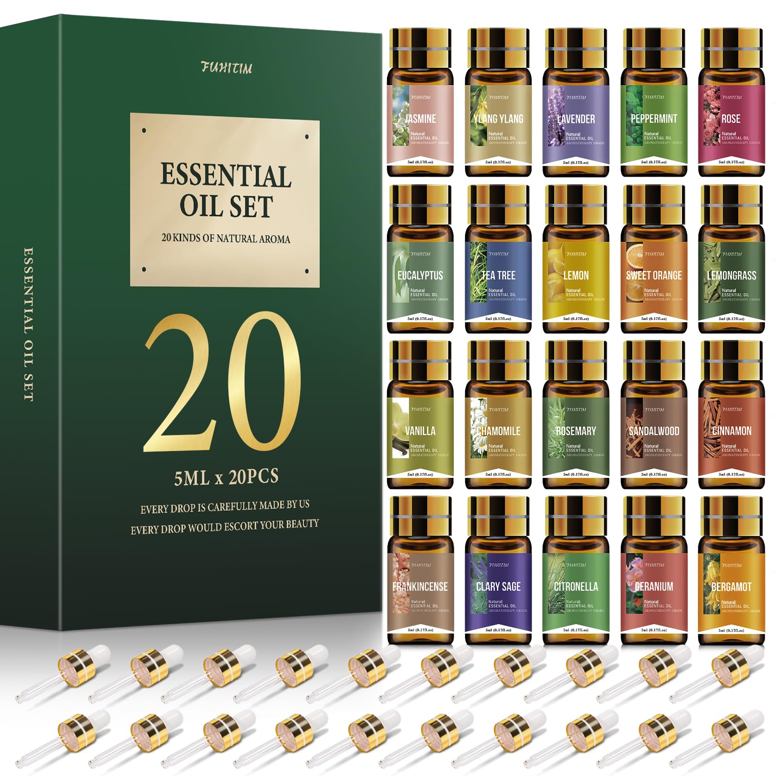 20 Pcs Essential Oil Set