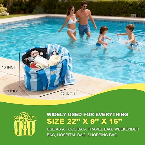 Miniatura 5 de Bolsas de playa impermeables a prueba de arena, bolsa grande XL para piscina para mujer