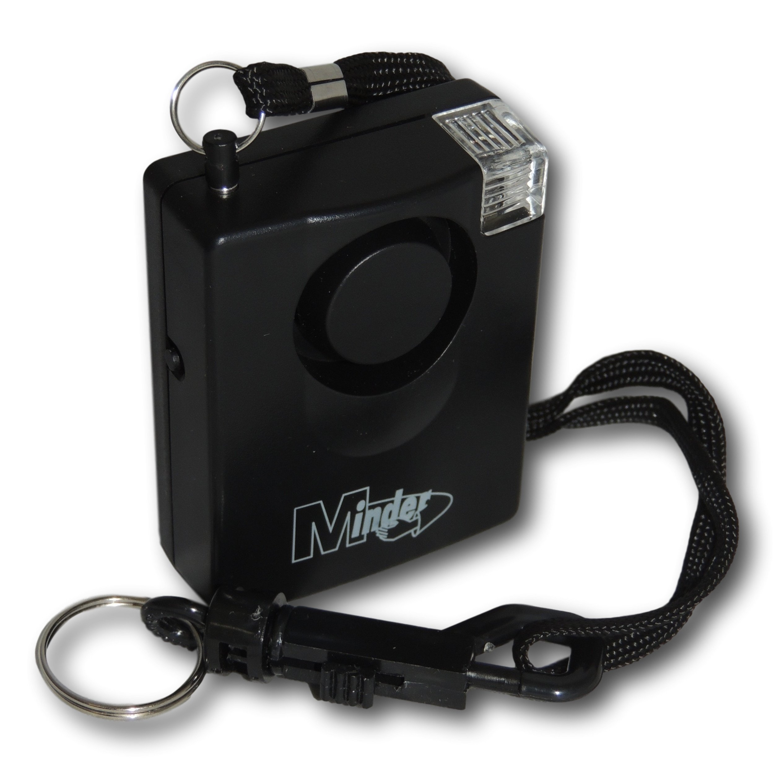 Minder Personal Safety Alarm – 143dB, Strobe Torch, Belt Clip, 5-Year Warranty