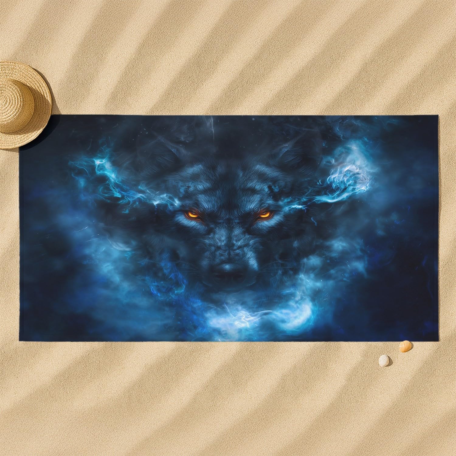 Ästhetisch, Romantisch, Einfach Strandtuch 230 x 210 cm - Strandtuch trandtuch Leichtdünn Weich Mond, Sternschnuppen, Sternenhimmel, Himmel,für Strand, Pool, Yoga, Picknick