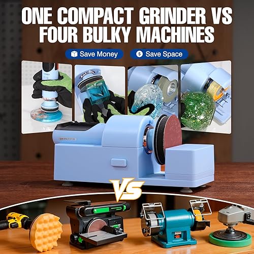 Miniatura 2 de LET'S RESIN Lijadoras y pulidoras eléctricas de resina 4 en 1, 2000 mAh* 2 de gran capacidad de batería, potente 3 velocidades, pantalla LCD,