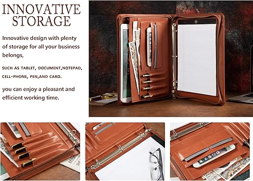 Miniatura 6 de Nombre grabado gratis, organizador personalizado de carpeta de cartera, carpeta de 3 anillos personalizada de piel sintética, carpeta con