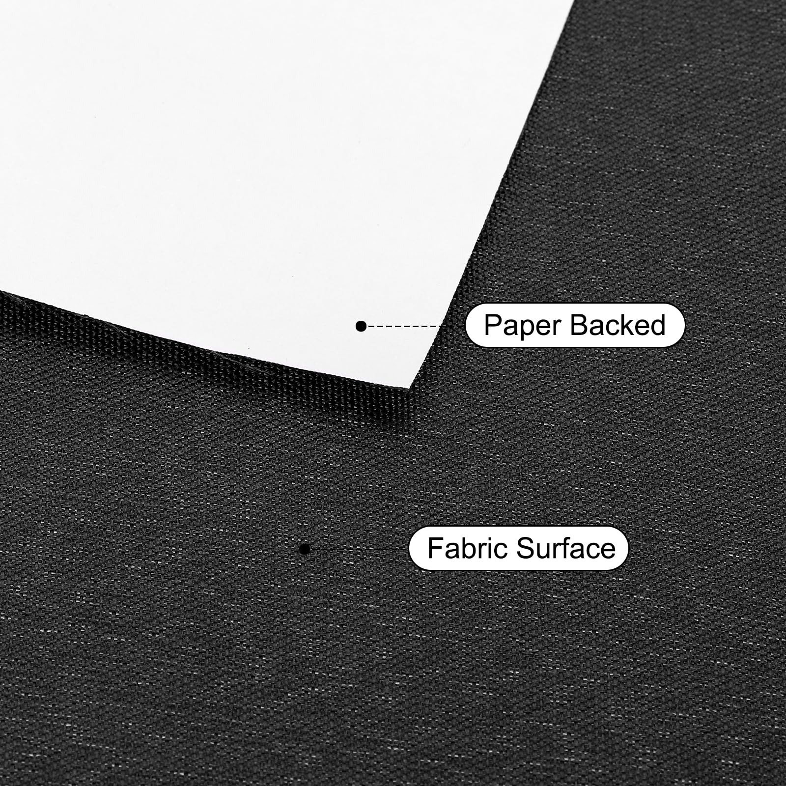 PATIKIL Book Binding Cloth, 51 x 11 Inches Book Cloth for Binding Repairing Fabric Surface Paper Backed Bookbinding Supplies, Black - Image 3