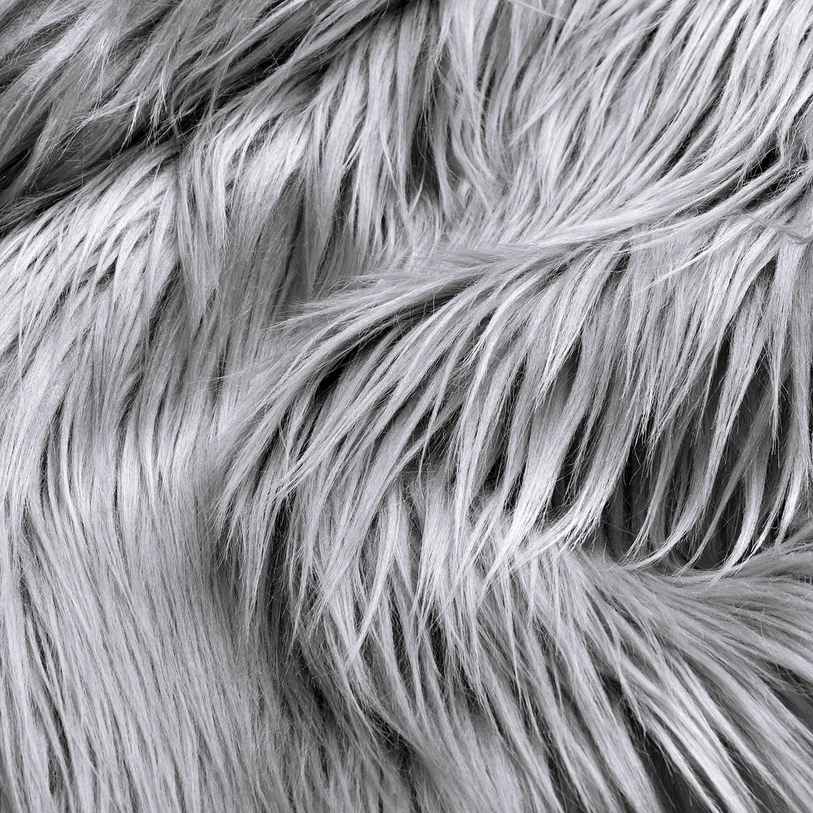 Tatuo Faux Fur Fabric Christmas Fluffy Fuzzy Craft Fake Fur Cuts Shaggy Synthetic Plush Patch Sewing DIY Winter Halloween Costume Gnome Beard