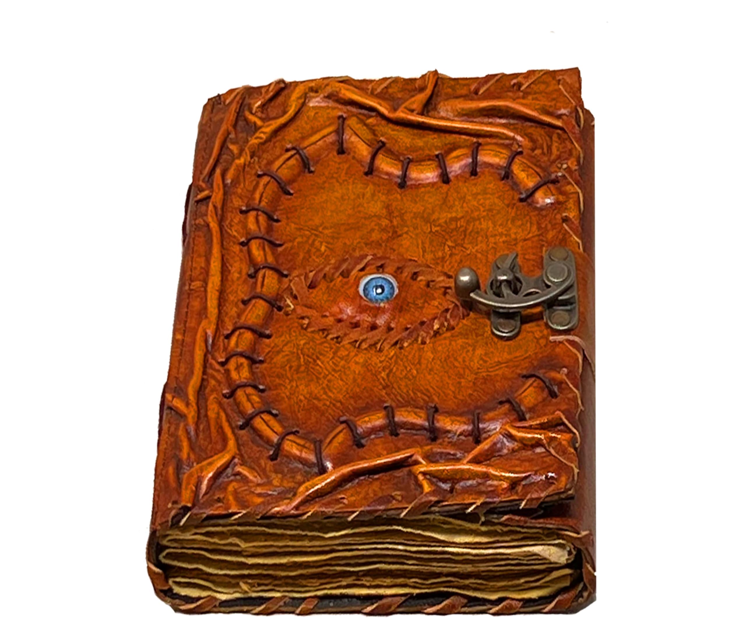 Jaald A5 Hadmade Leather Eye Journal Fantasy Harry Potter Cos Play Wiccan Spell Book of Shadows Hocus Pocus Diary Sketchbook Artist Writing Personal Oraganizer Album Grimoire - Image 2