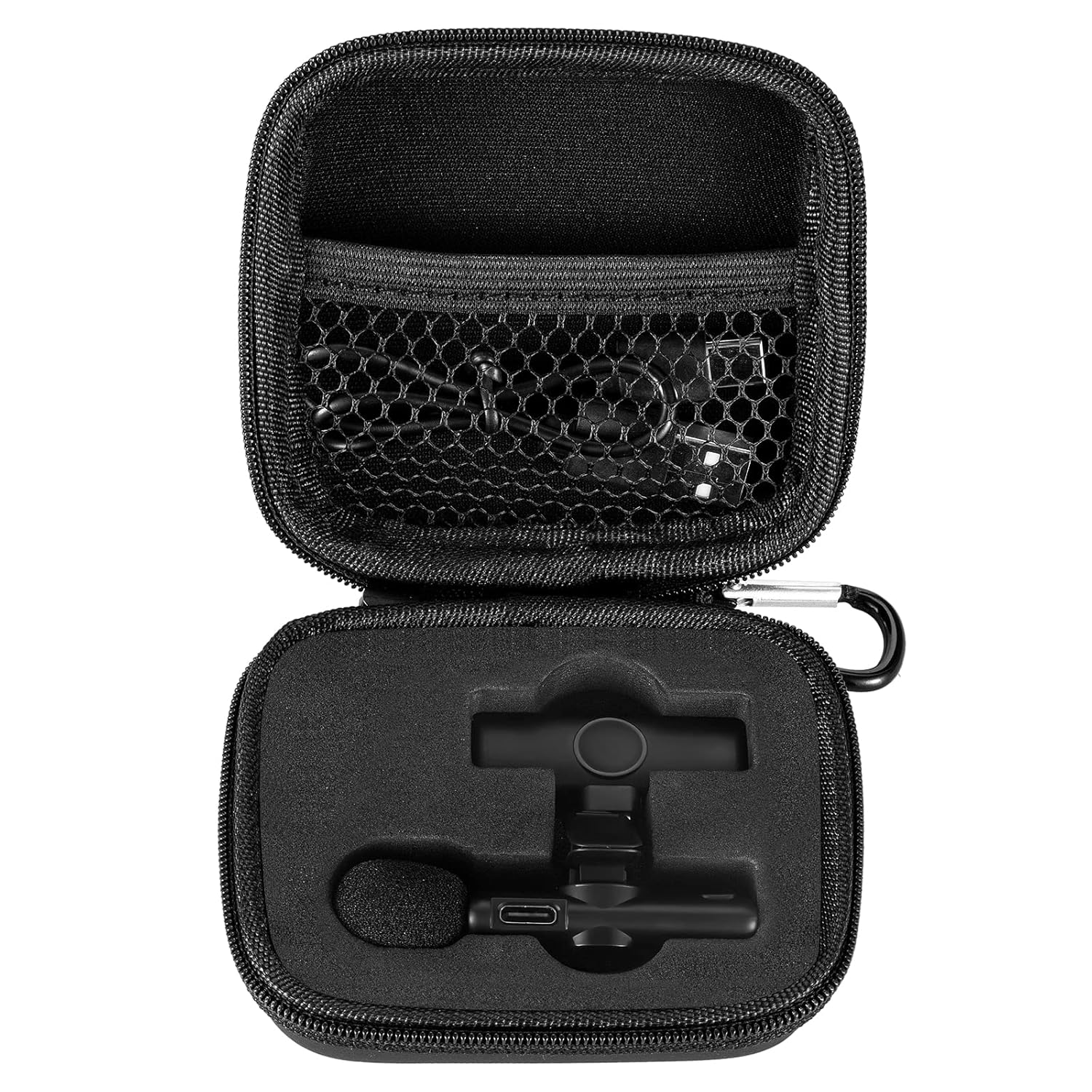 Hard Travel Carrying Mic Case Wireless Lavalier Microphone Case with 2