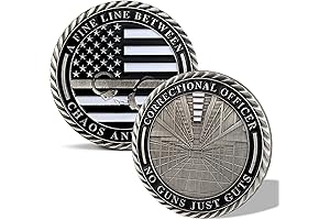 Thin Gray Line Coin: Silver Challenge Coin Honoring Correctional Officers