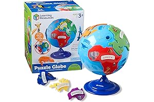 Learning Resources Puzzle Globe - 14 Pieces, Ages 3+ Preschool Learning Toys...
