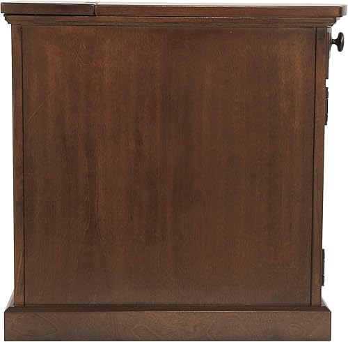 Miniatura 5 de Signature Design by Ashley Mesa final de la silla de Laflorn con puertos USB y puntos de venta - Marrón medio