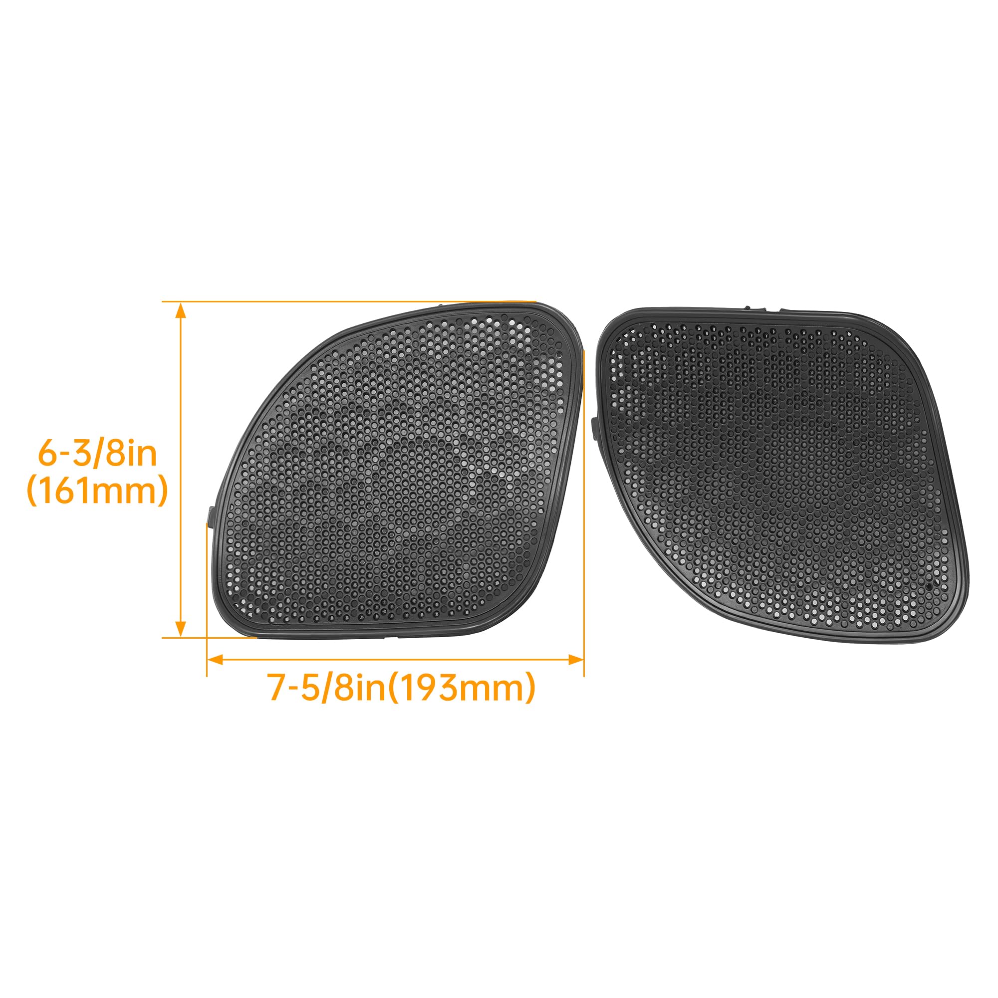 TEBEDI Front Fairing Speaker Mesh Grills Front Speaker Cover Compatible with 2015-2024 Harley Davidson Road Glide/CVO Road Glide
