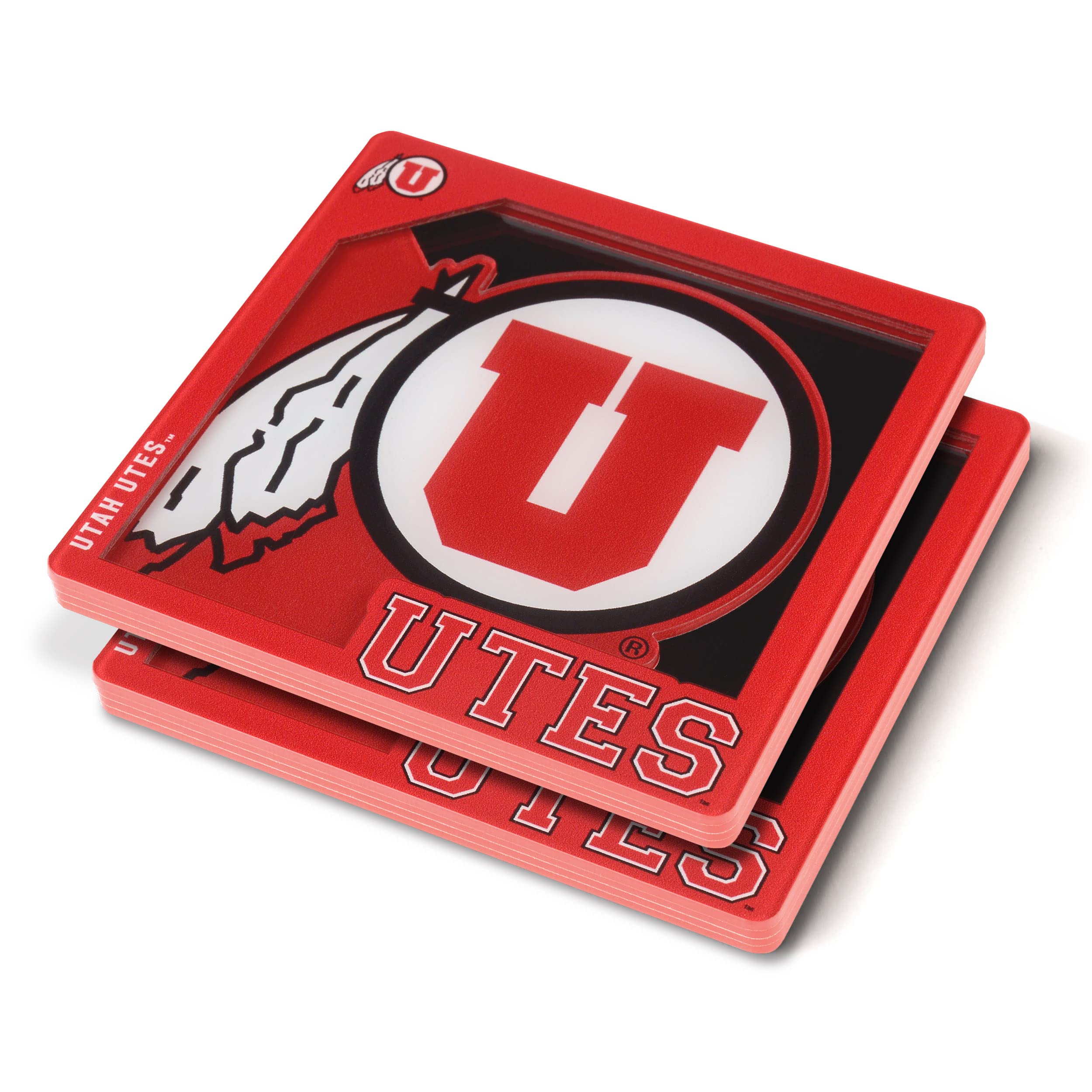 YouTheFan NCAA NCAA 3D Logo Series Coasters