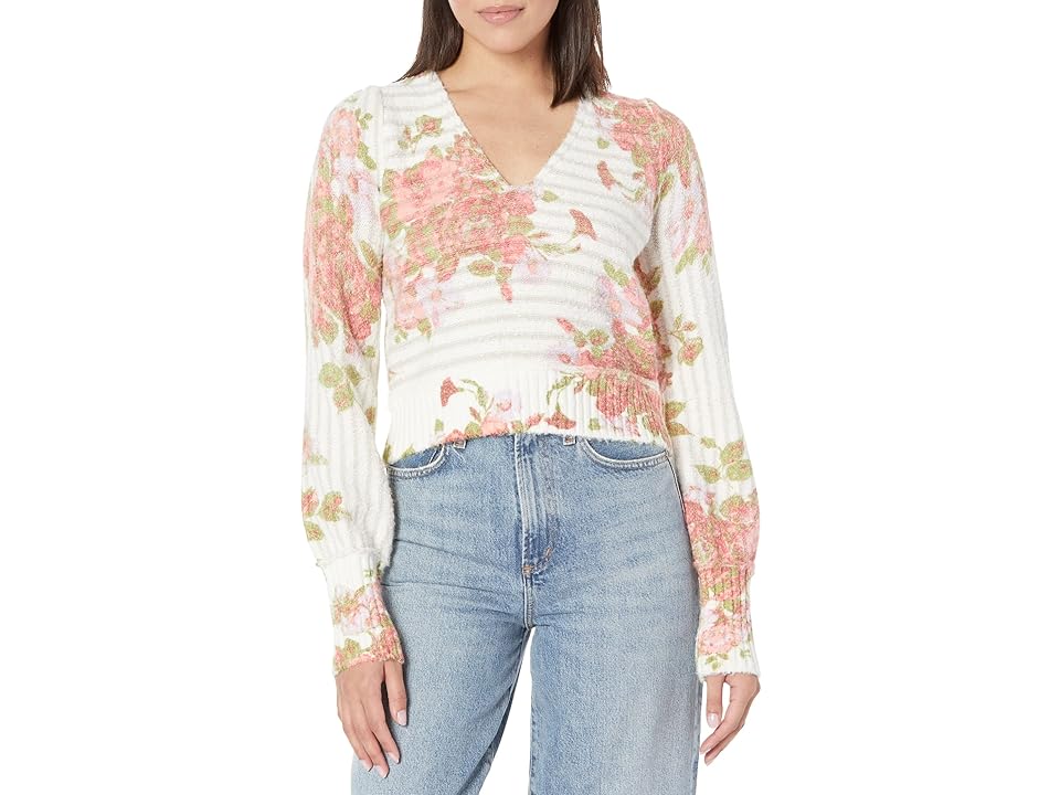 Free People Bed of Roses Sweater (Candy Combo) Women's Clothing INTERNATIONAL SHIPPING