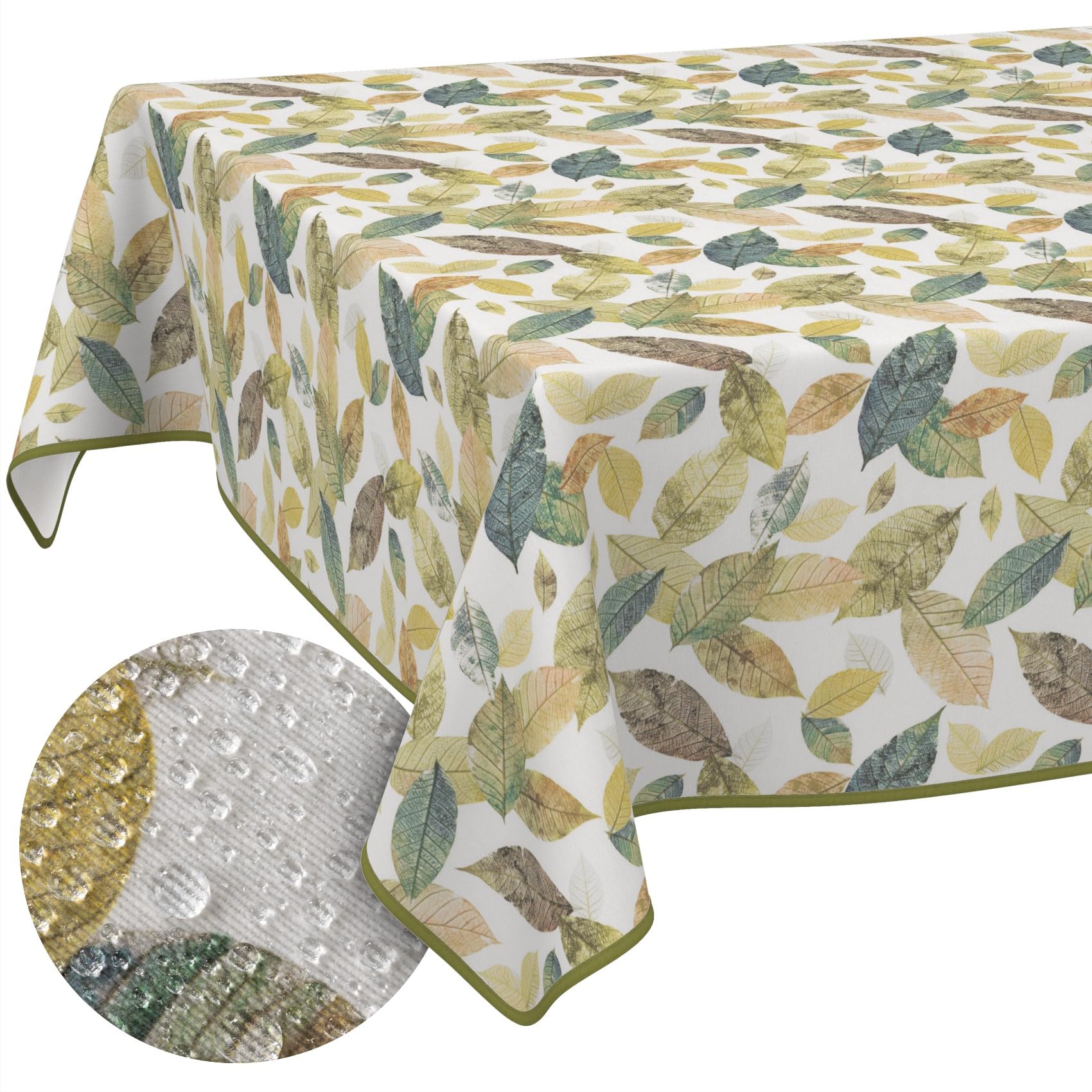 ANRO Tischdecke abwaschbar Bunt mit Saum 180x100 cm Outdoor wetterfest