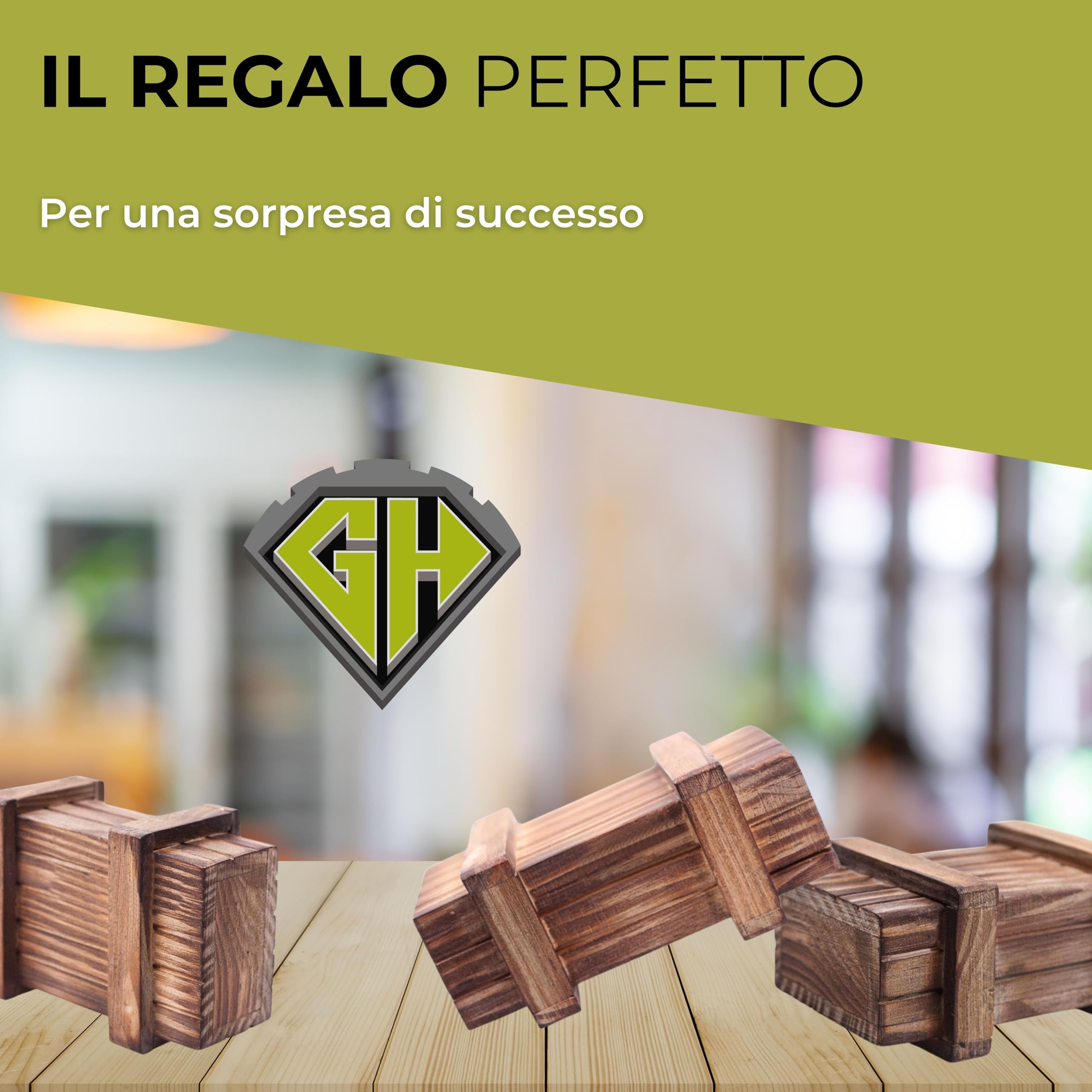 Scatola in Legno GADGET HERO: un puzzle con scomparto segreto, perfetto per sorprendere con regali originali e creativi.