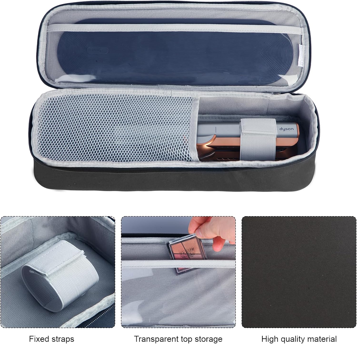 Carrying Case Compatible with Dyson Airstrait Straightener, Travel Case for Airstraight, Portable Storage Case for Airstrait/Corrale Hair Straightener (Black)