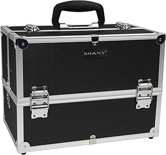 SHANY Essential Pro Makeup Train Case with Shoulder Strap and Locks