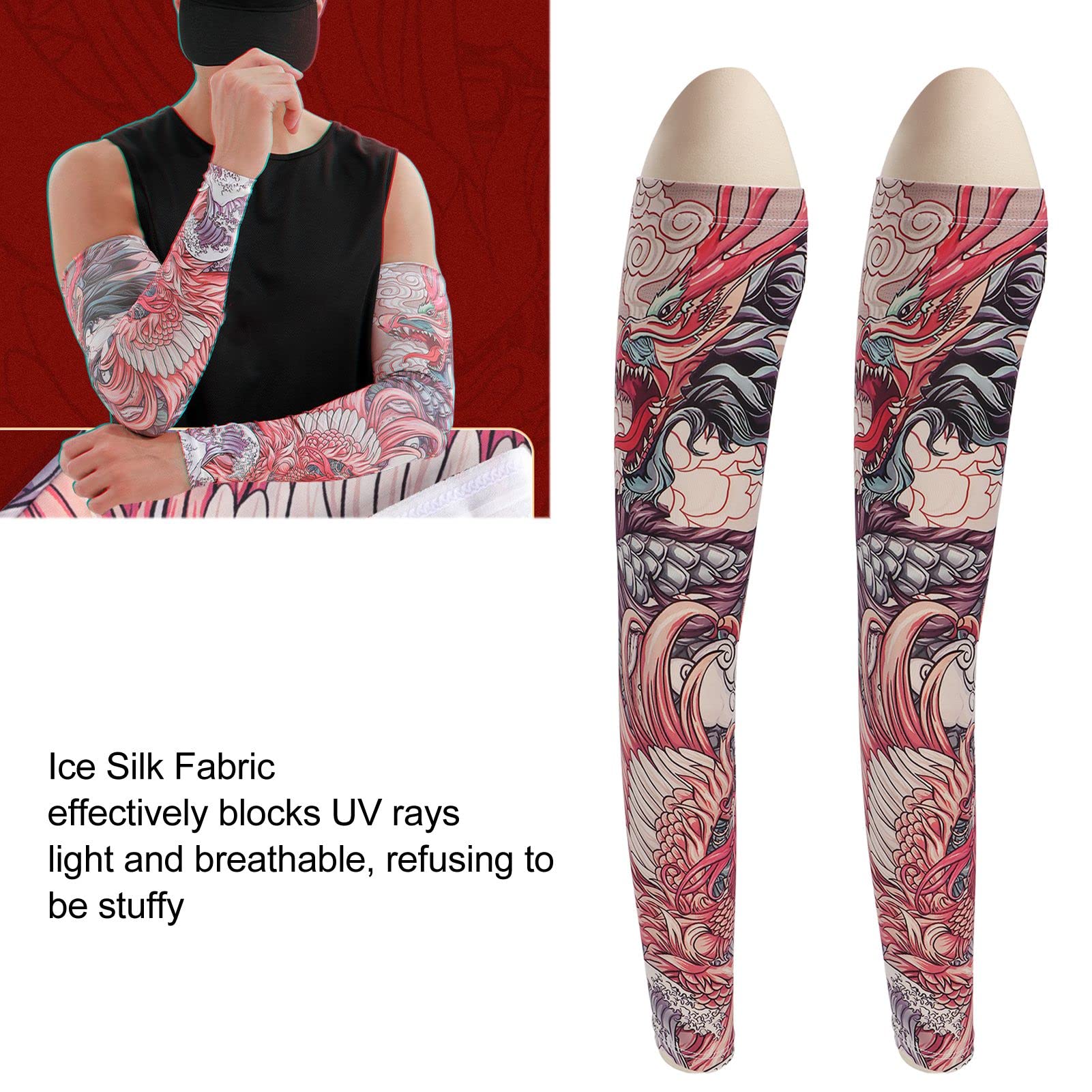 Sonew Arm Sleeves, UPF 50+ Sunshine Breathable Seamless Summer Outdoor Cooling Arm Sleeves for Men and Women Size - Image 4