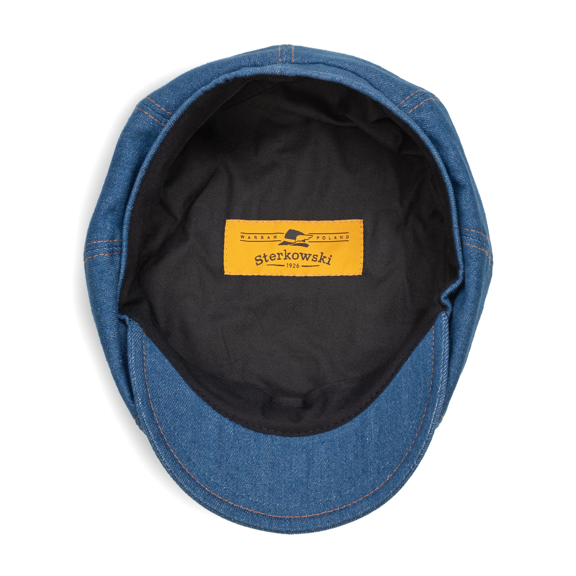 Sterkowski Modell Shelby | Denim Schiebermütze für Herren und Damen | Luftdurchlässige Luftig Newsboy Cap