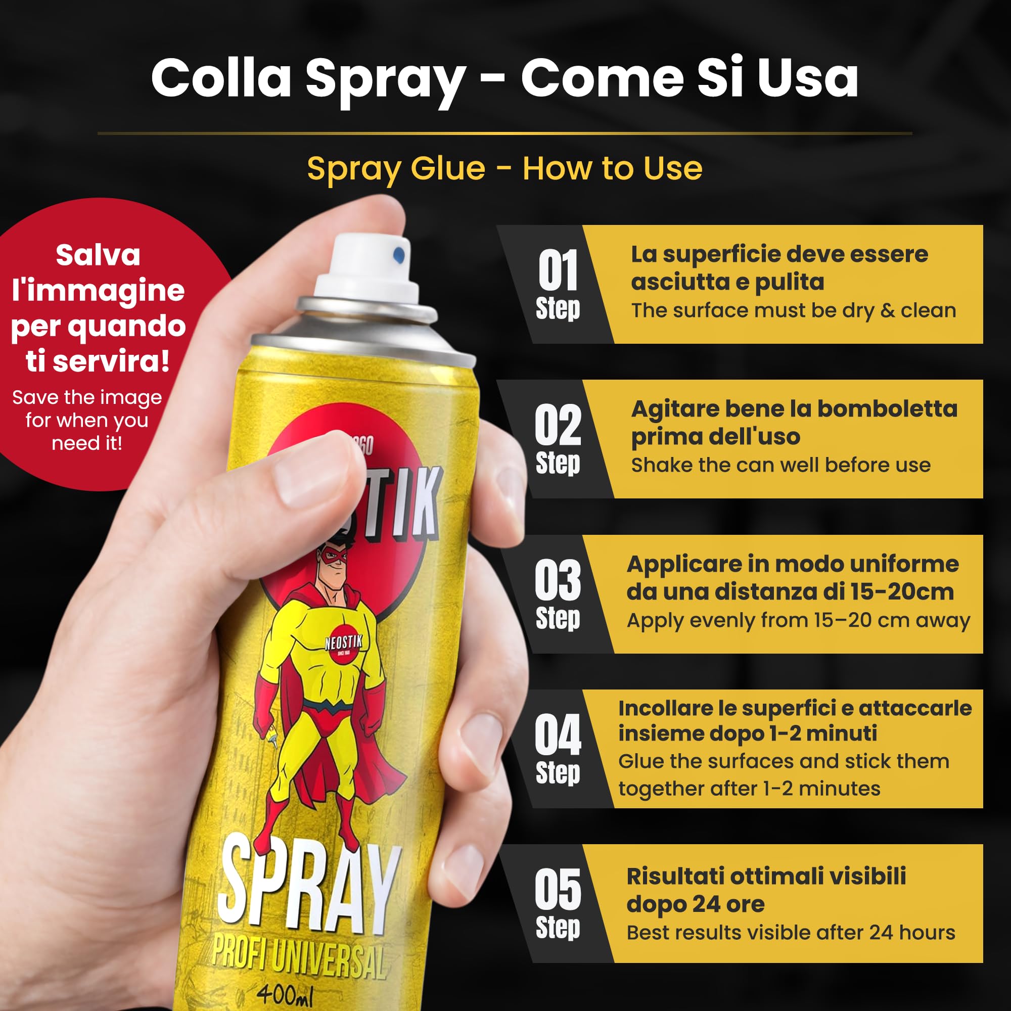 Colla Spray Multiuso Permanente Per Tessuto Cielo Auto, Asciugatura Immediata, Resistente alle Basse e Alte Temperature, Utilizzabile Per Qualsiasi Materiale, Bomboletta spray ALTA QUALITA' 400ML (10)