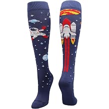 MadSportsStuff Astronaut Space Socks for Kids - Fun Outer Space Crazy Socks for Youth Boys Girls Team Sports & Baseball