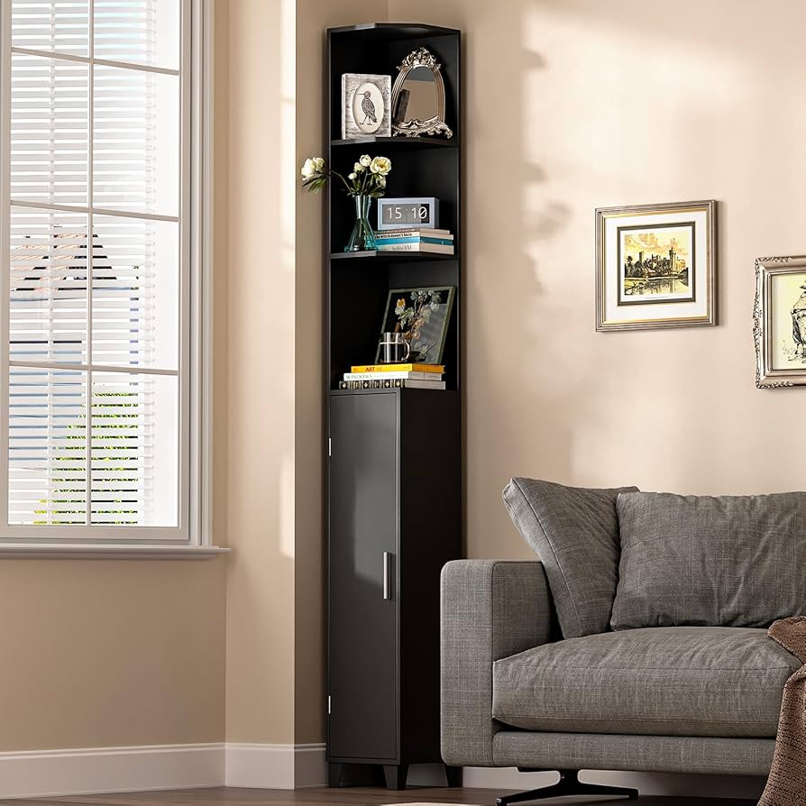 hope 古銅 猪 置物 M R4272 Amazon.com: MOHOPE Corner Shelf with Cabinet, 74.8