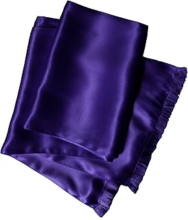 Classic Silk Aviator Scarf for Men - Double Layered Satin Silk - Royal Silk - Aubergine
