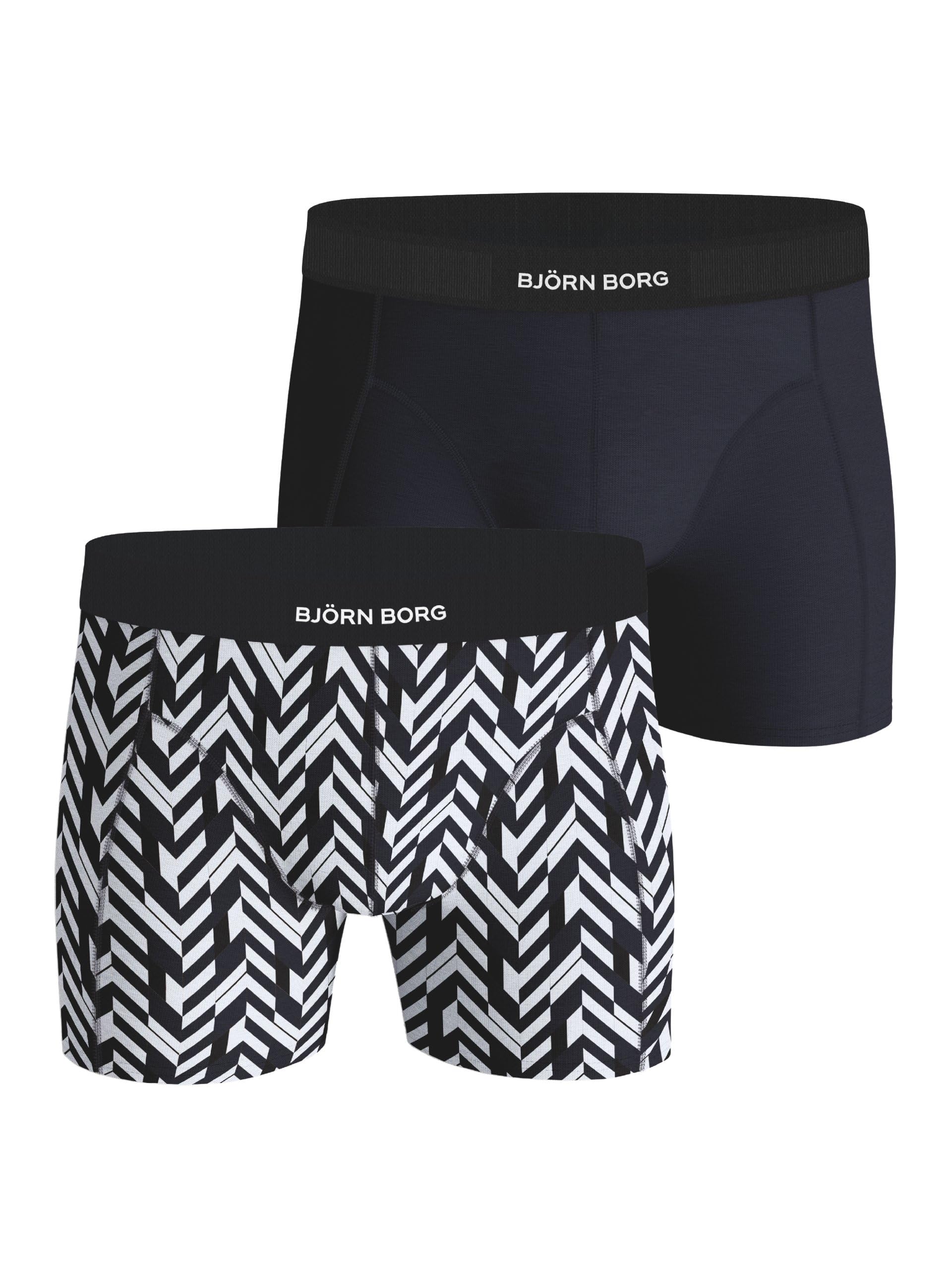Björn Borg Men's Multicoloured Bjorn Borg Premium Cotton Stretch Boxer 2P