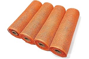 Orange Poly Burlap Mesh - 10 Inches