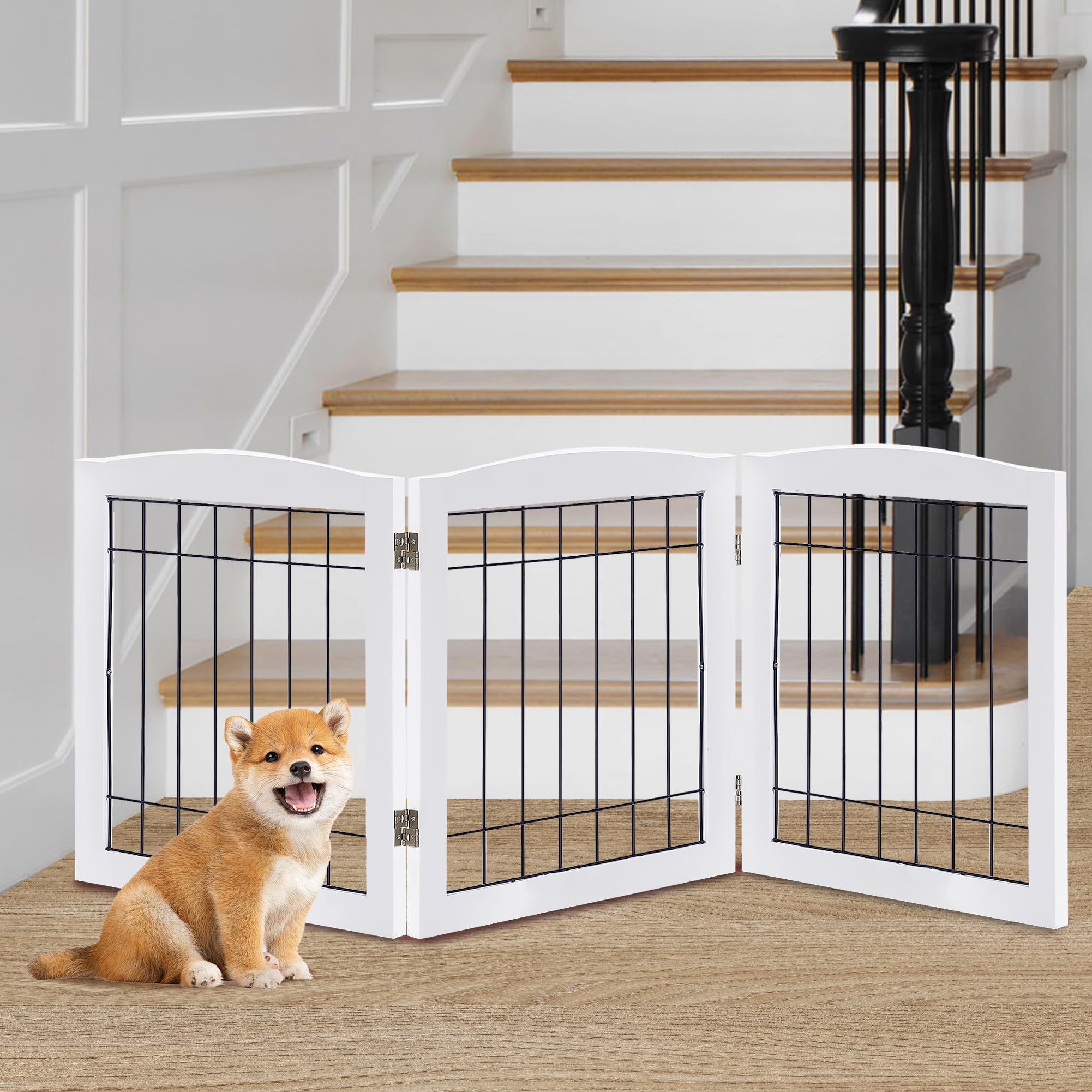 LZRS 3-Panel Wooden Dog Gate