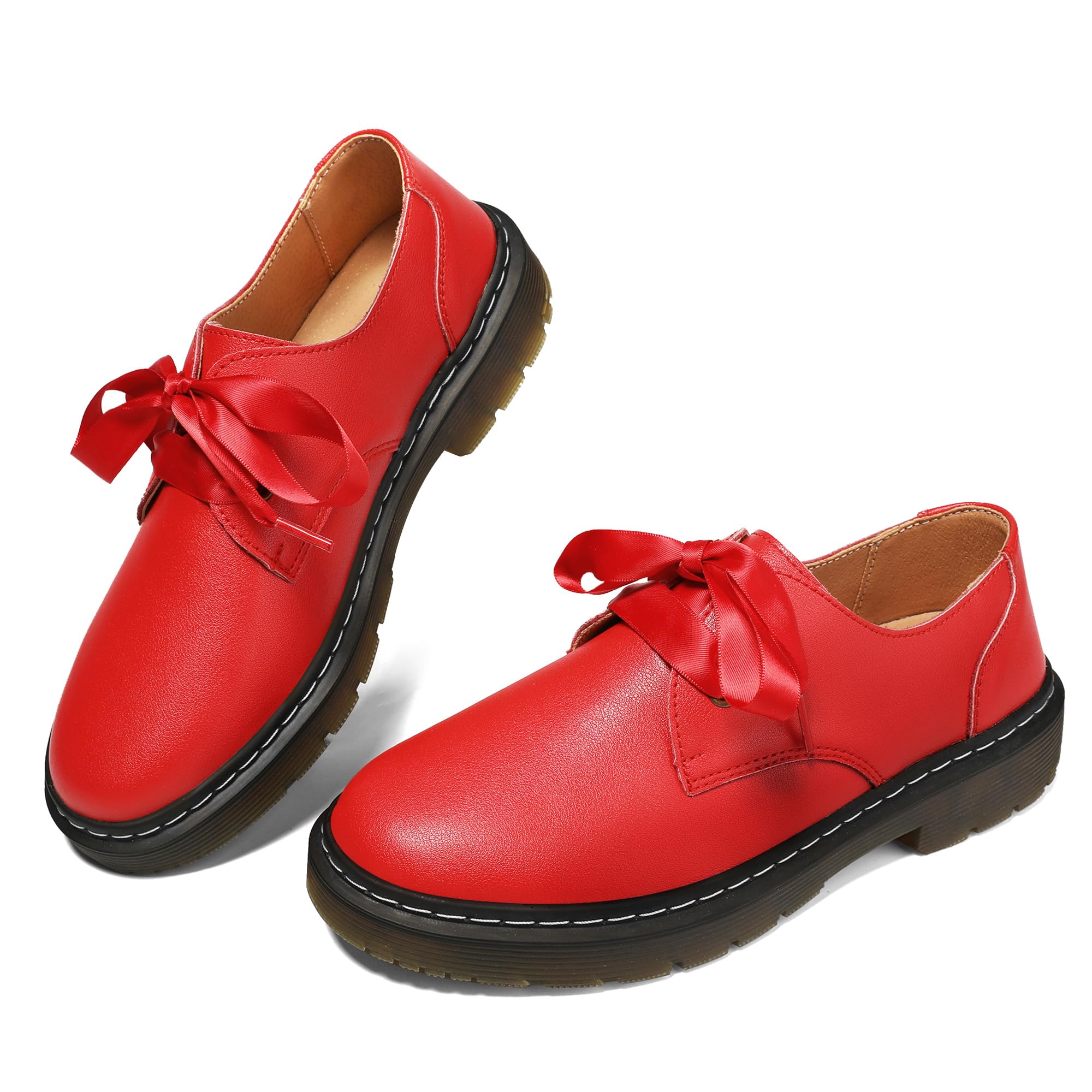flsho Women's Lace-up Loafers Slip-on Comfortable & Light-Weight Office Dress Shoes-picture-52