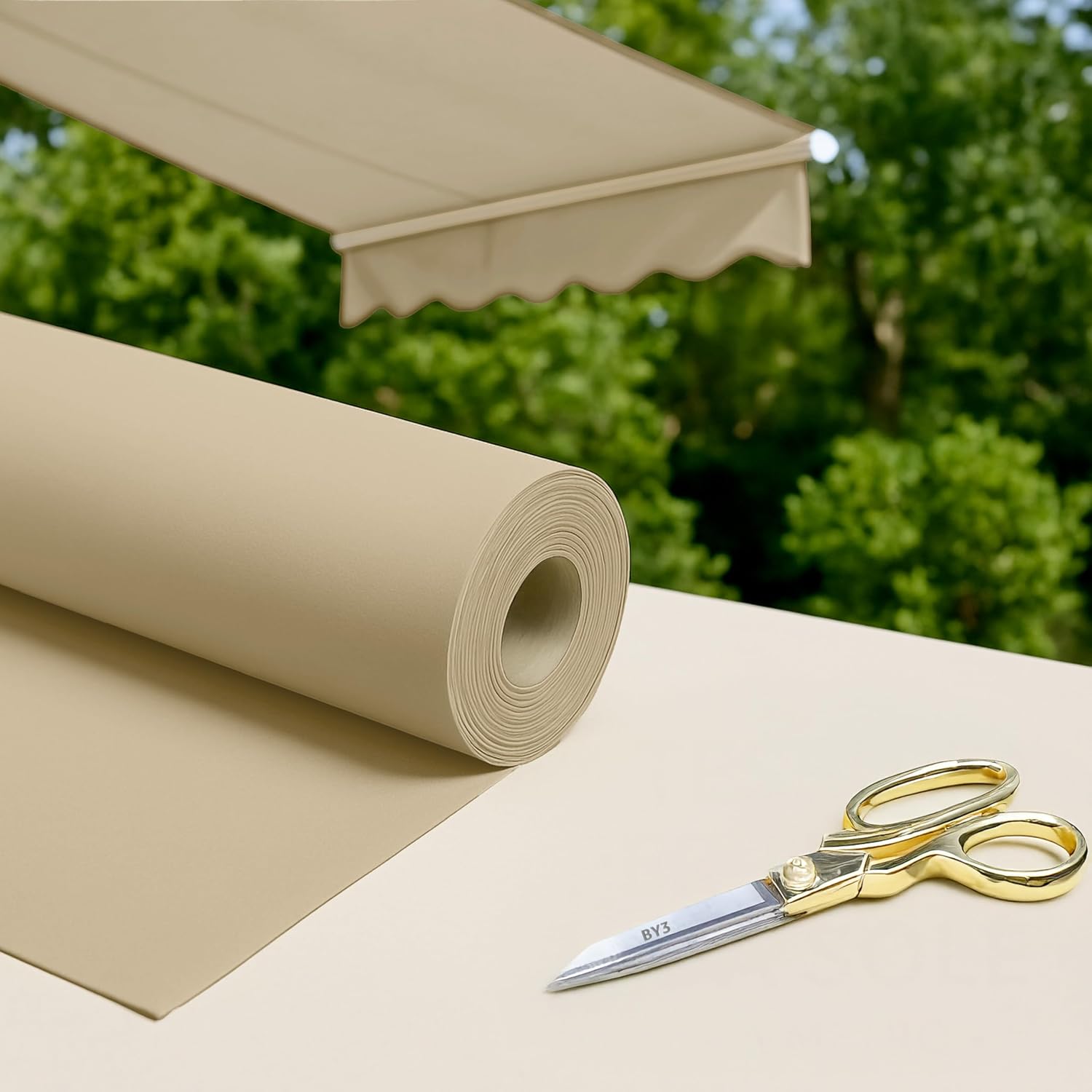 Tessuto Dralon Beige per Tende da Sole - 140 cm al metro